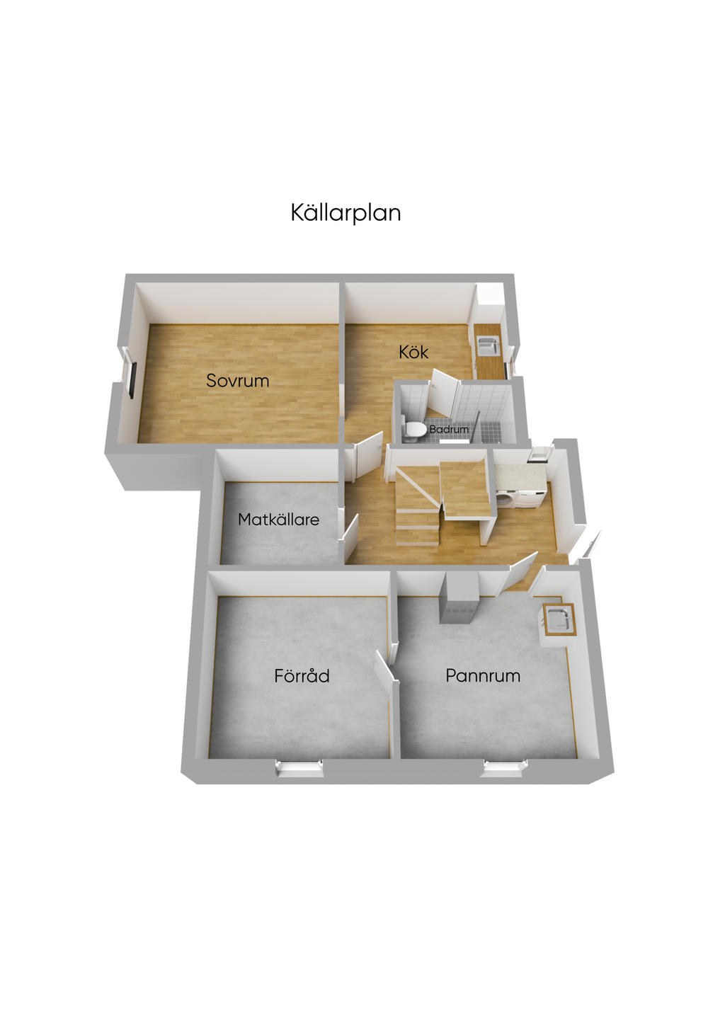 Källarplan 3D