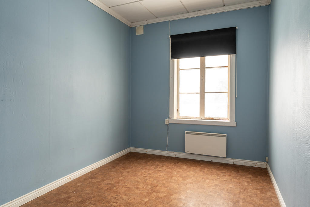 Husets andra sovrum i rogivande blått. 