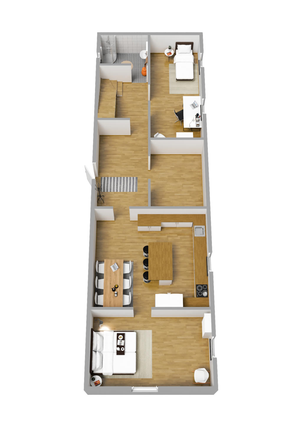 Planlösning entréplan 3D
