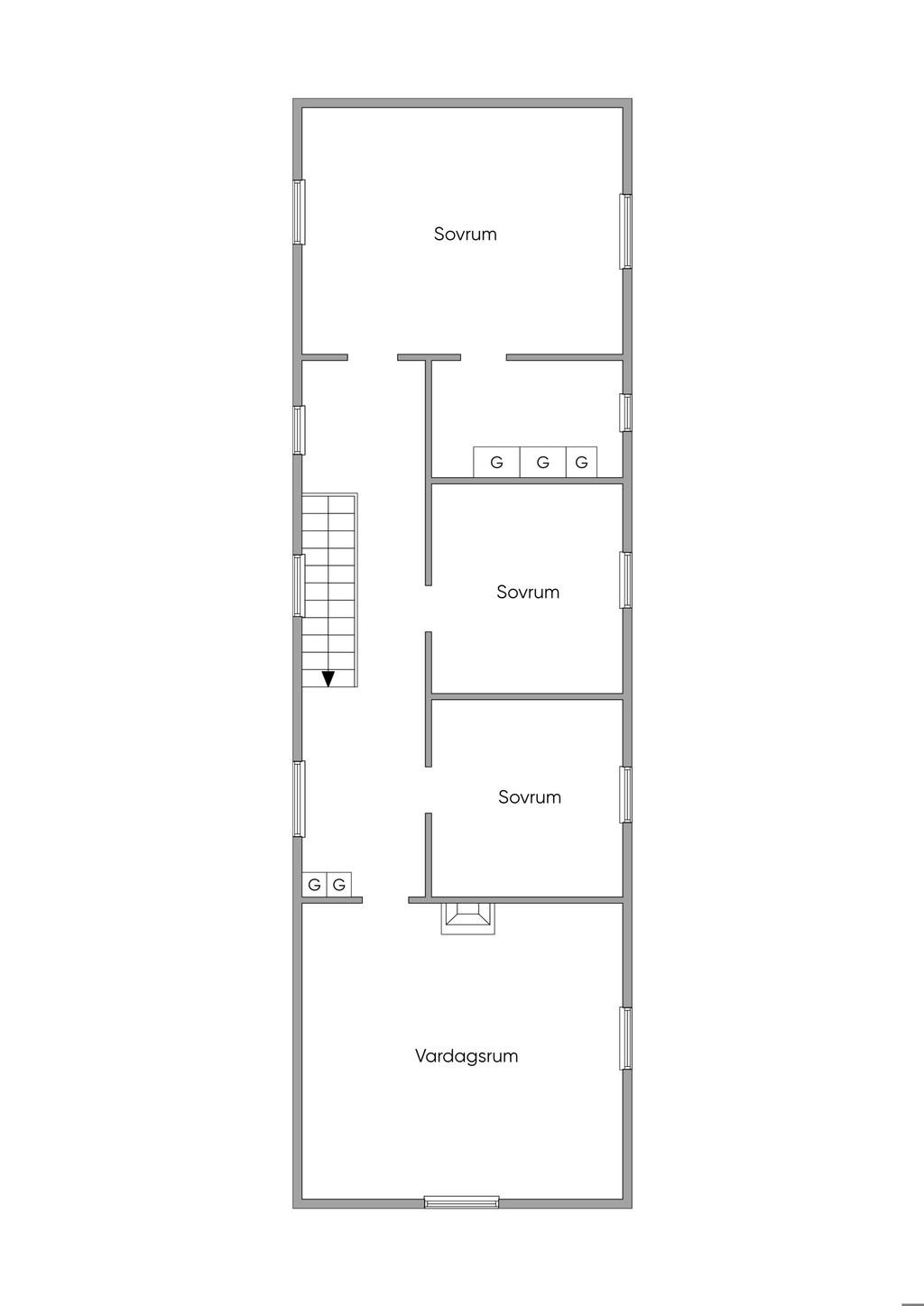 Planlösning övre plan