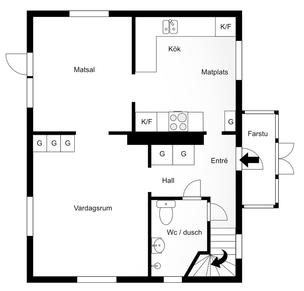 Planritning Entréplan