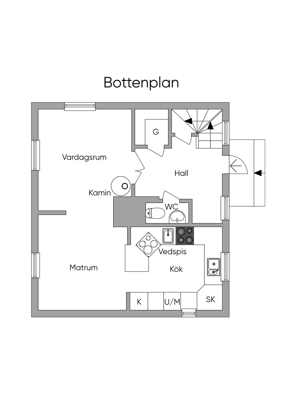 Planlösning entréplan