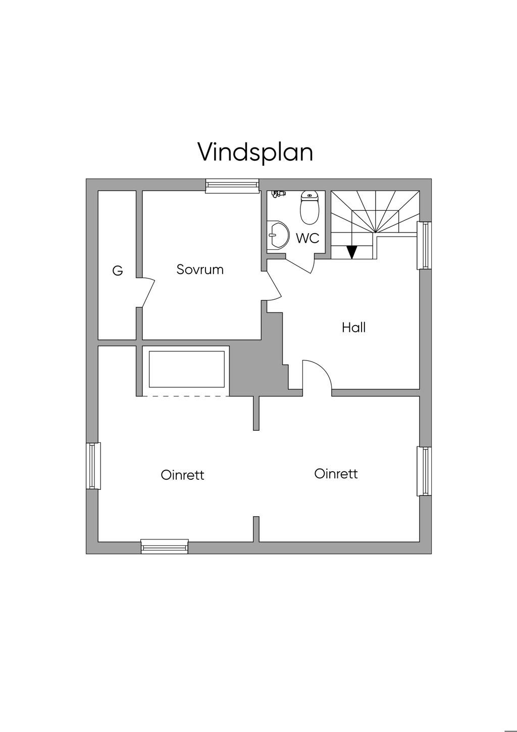 Planlösning övre plan
