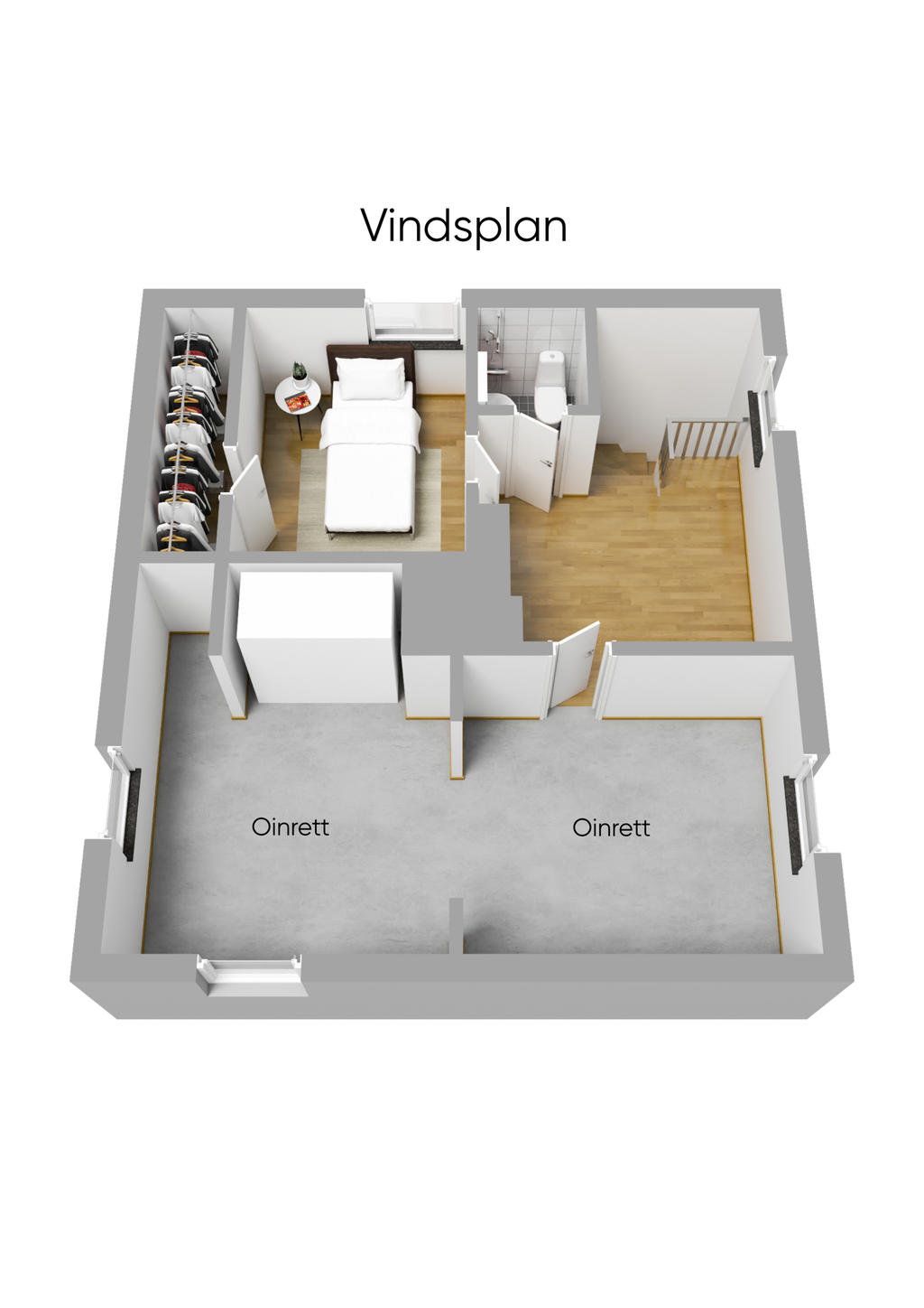 Planlösning övre plan