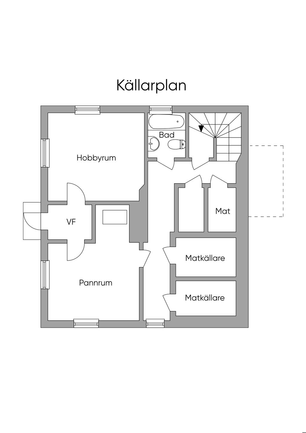 Planlösning källarplan