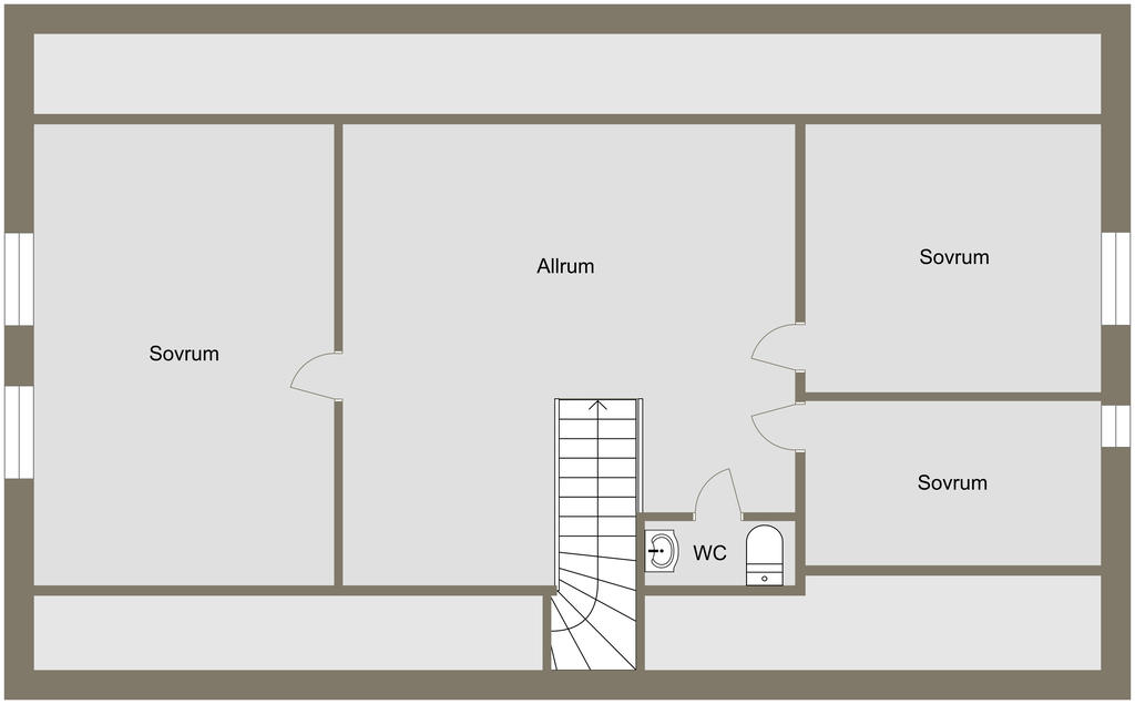 Planlösning, övre plan