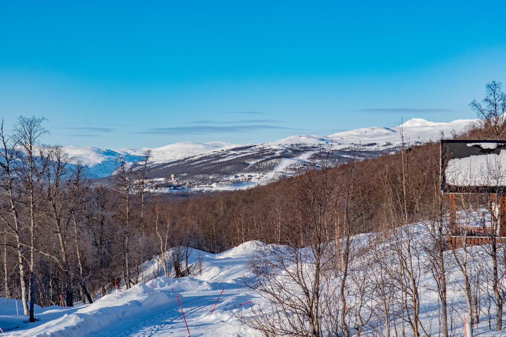 Vy mot väst, kungsbacken och kungsliften från uteplats