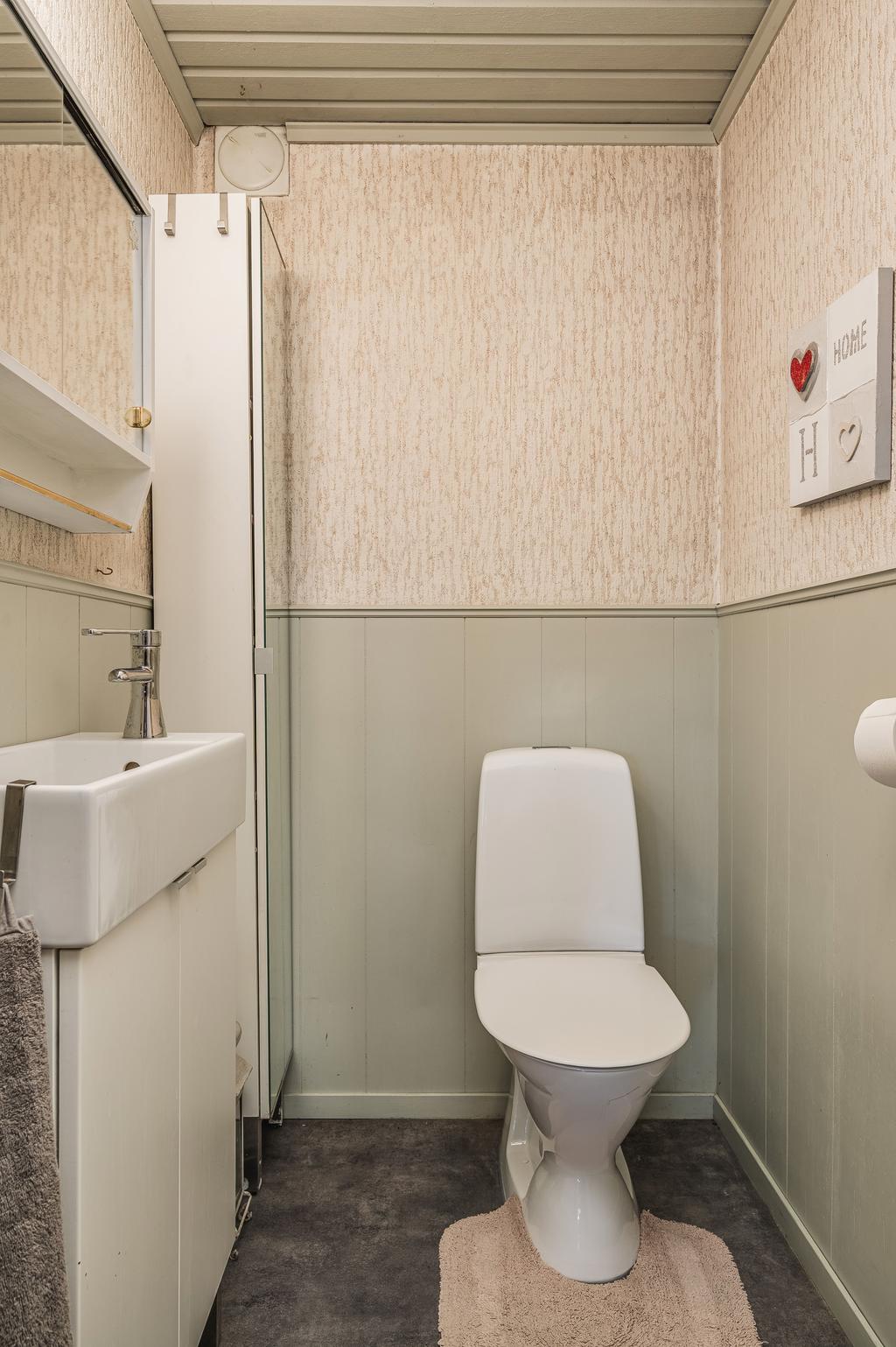 WC på souterrängplanet