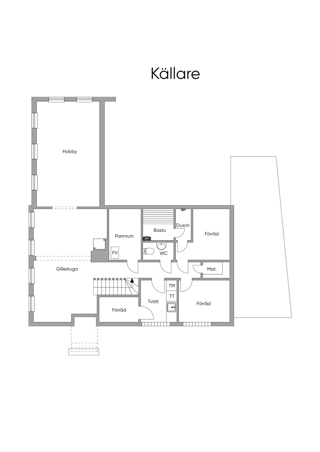 Planlösning källarplan