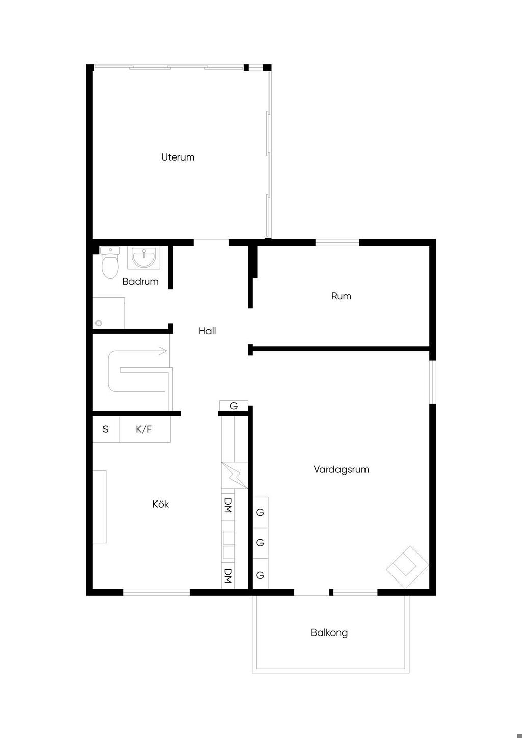 Planlösning övre plan