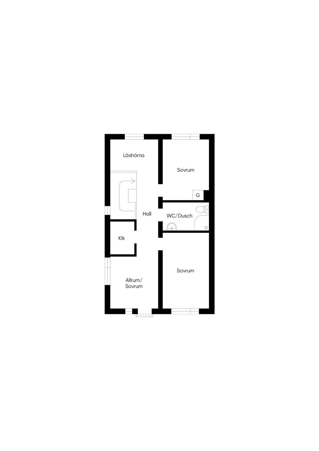 Planlösning övre plan