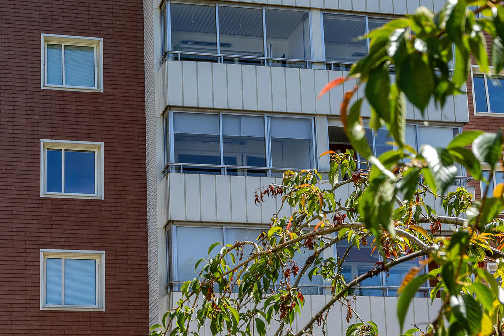 Inglasad balkong i västerläge