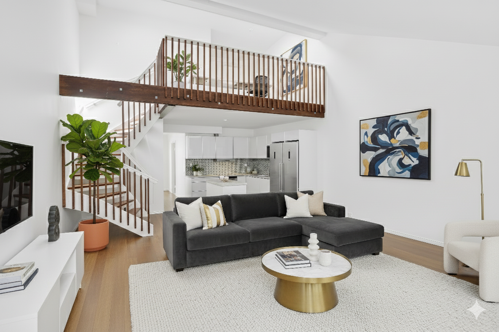 Bilden är digitalt möblerad