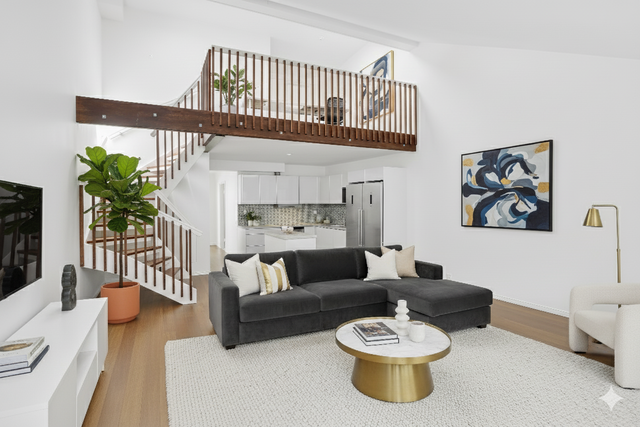 Bilden är digitalt möblerad