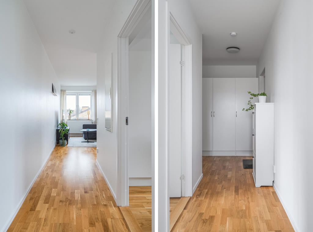 Entréhall med garderober