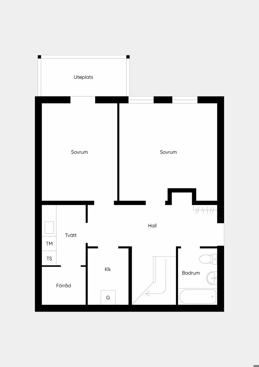 Planritning entré alt 1