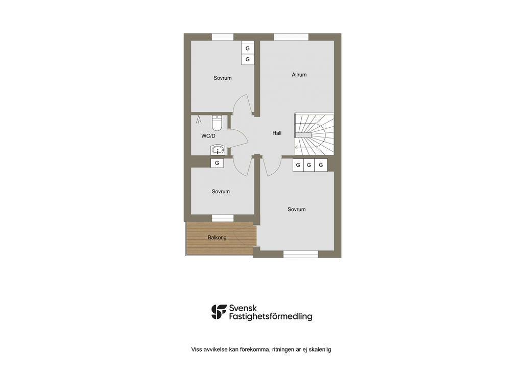 Planritning, övre plan
