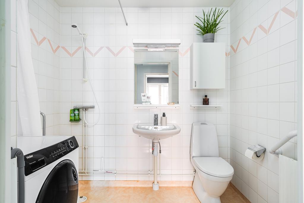 Duschrum med möjlighet till tvätthantering