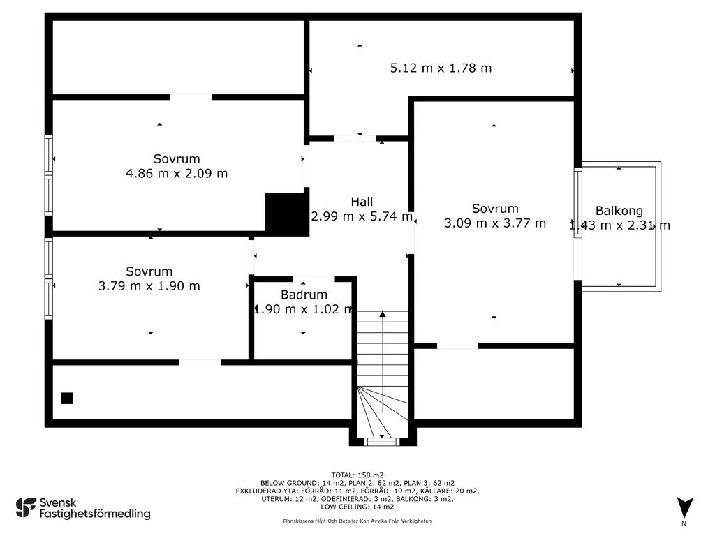 Övre plan boningshuset