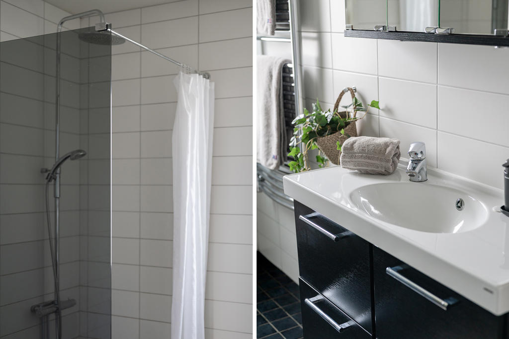 Takdusch och kommod med förvaring