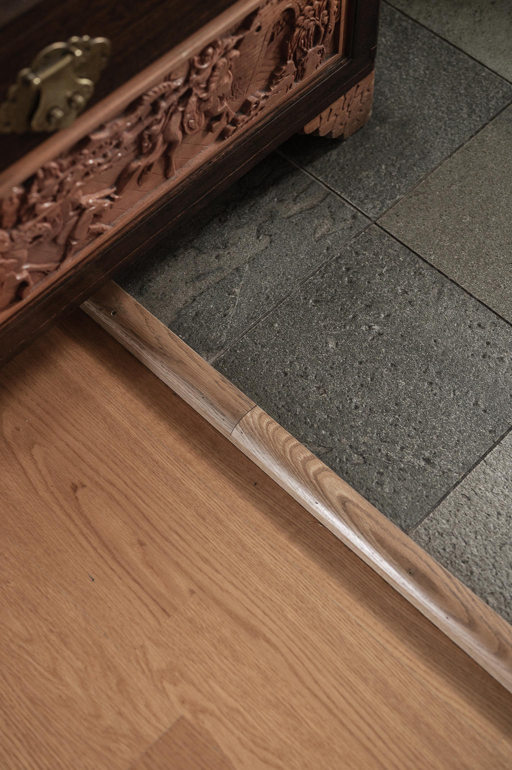 Fint klinkergolv med golvvärme i hallen