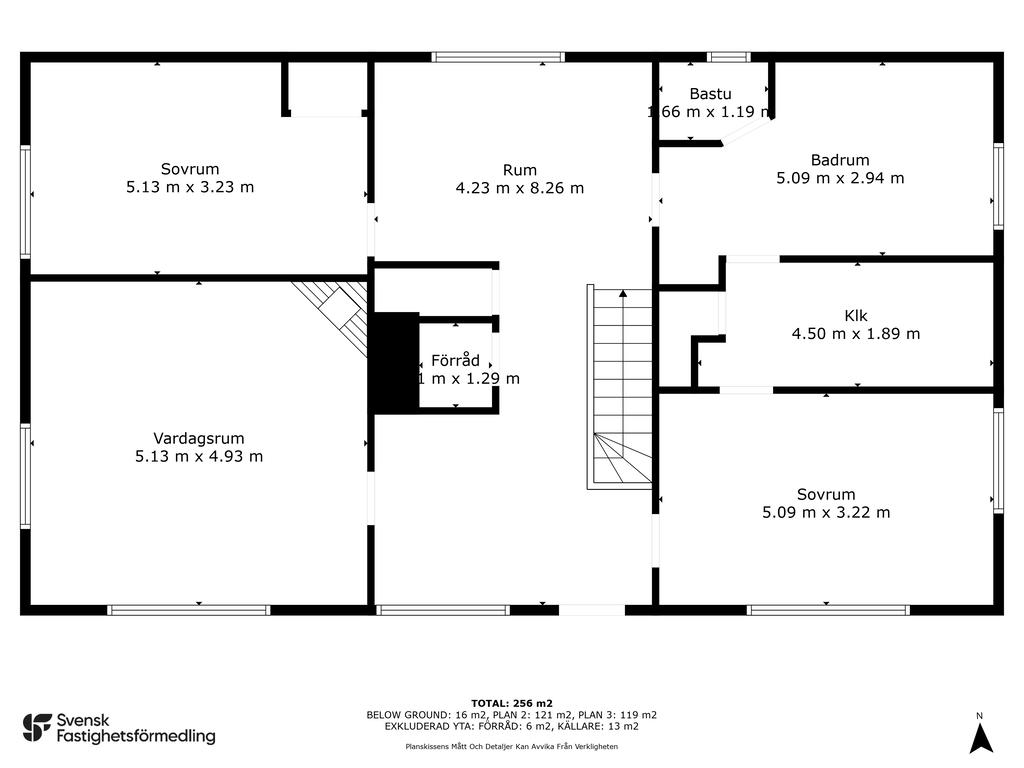 Planritning övre plan
