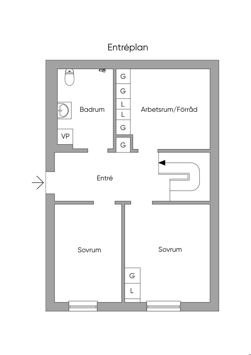 Planlösning entréplan