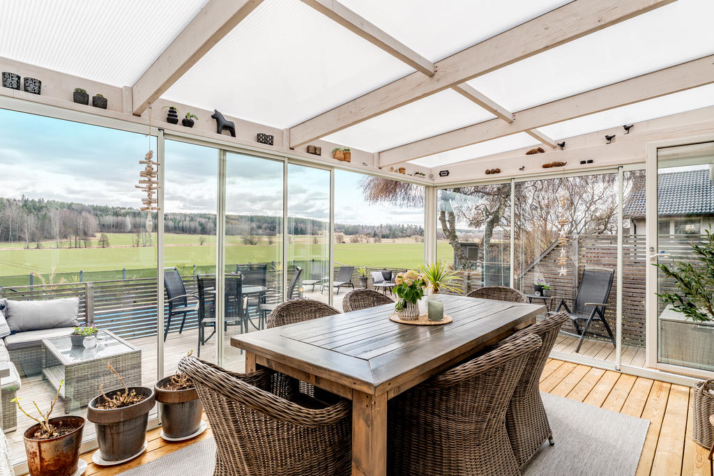 Fantastisk utsikt från uterummet