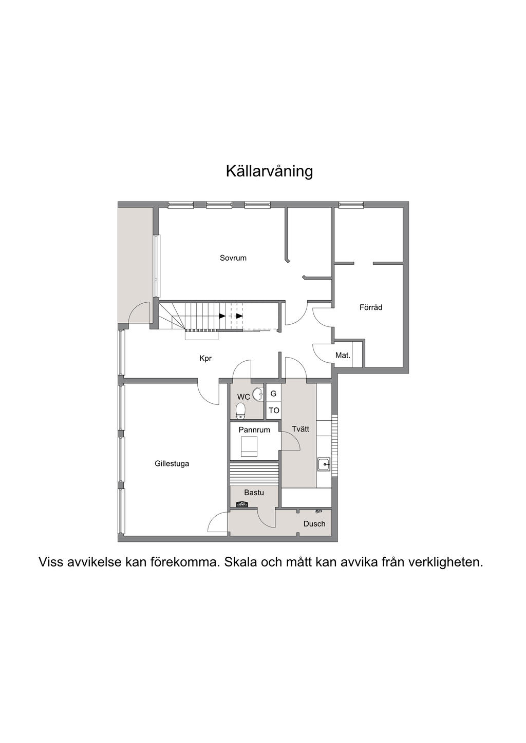 Planlösning nedre plan