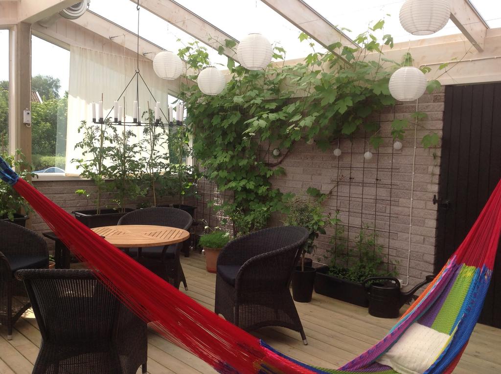 Säljarens sommarbild på växthuset/äldre uterummet