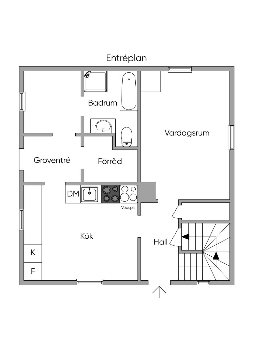 Planlösning entréplan