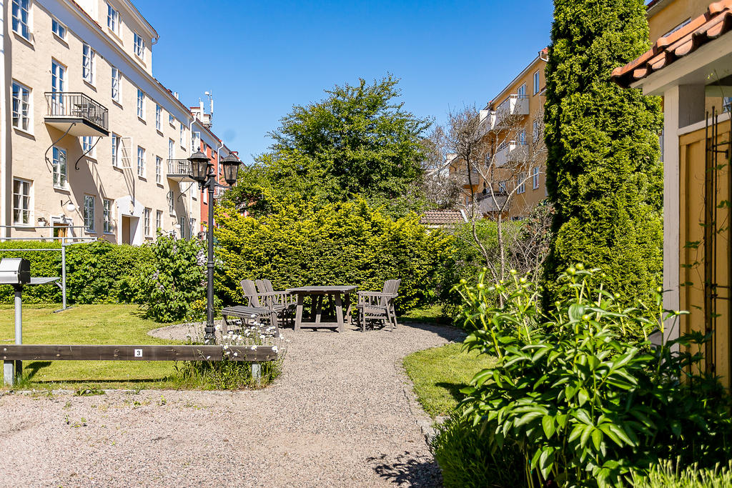 Fin och lummig innergård.