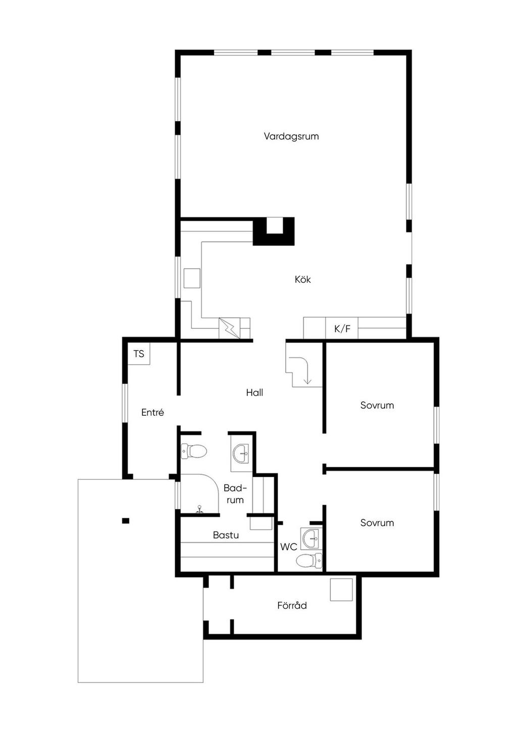 Planlösning, entréplan