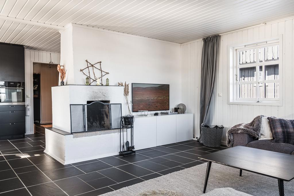 En liten brasa gör sig fint efter en dag i backen