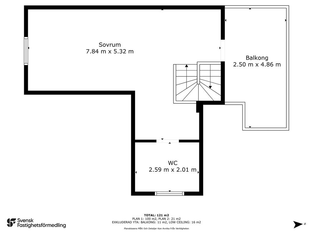 Planritning övre plan