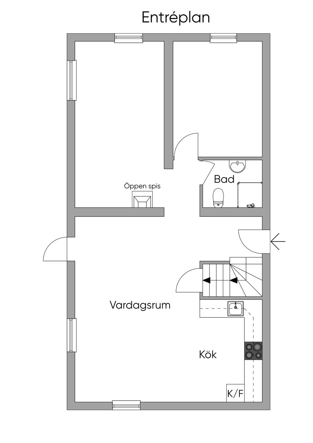 Planlösning entréplan