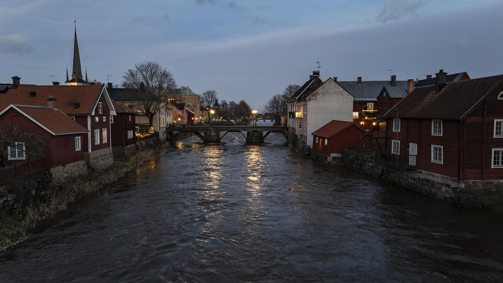 Arbogaån i skymning 