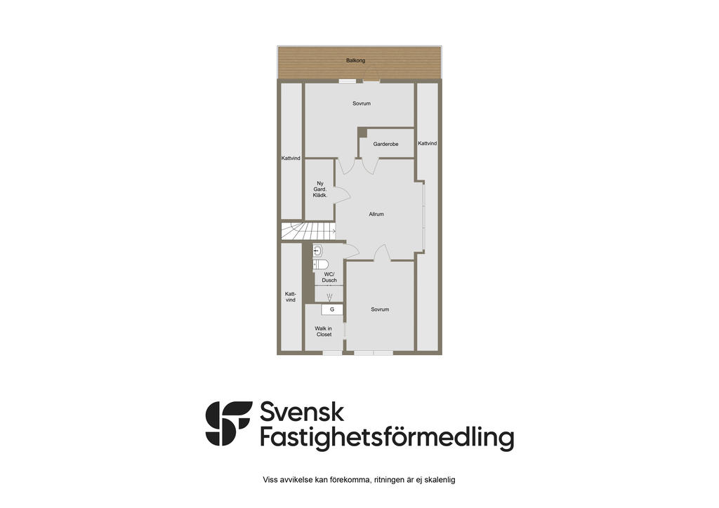 Planritning, övervåning 2D