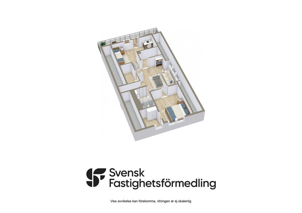 Planritning, övervåning 3D