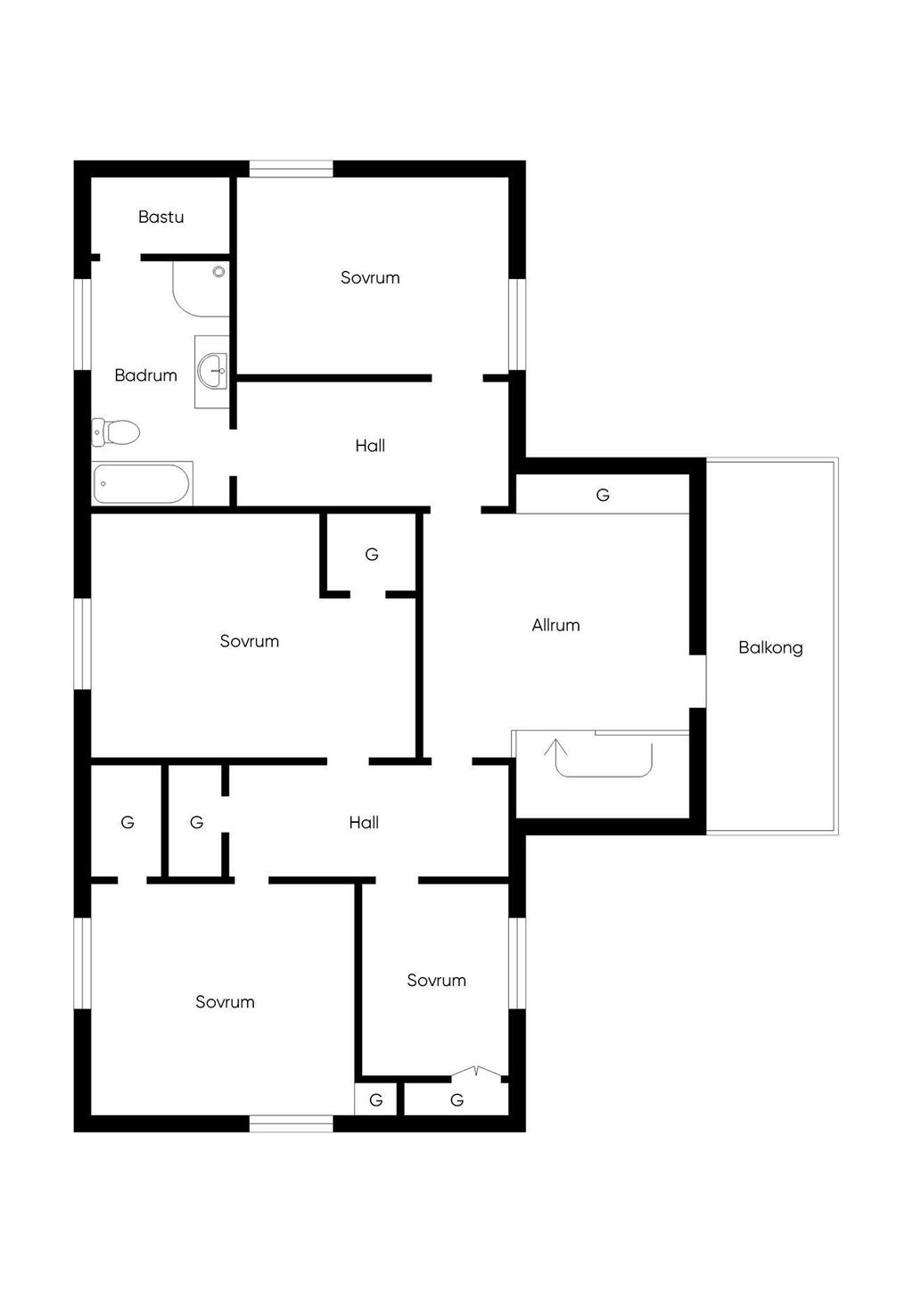 Planskiss- övre plan
