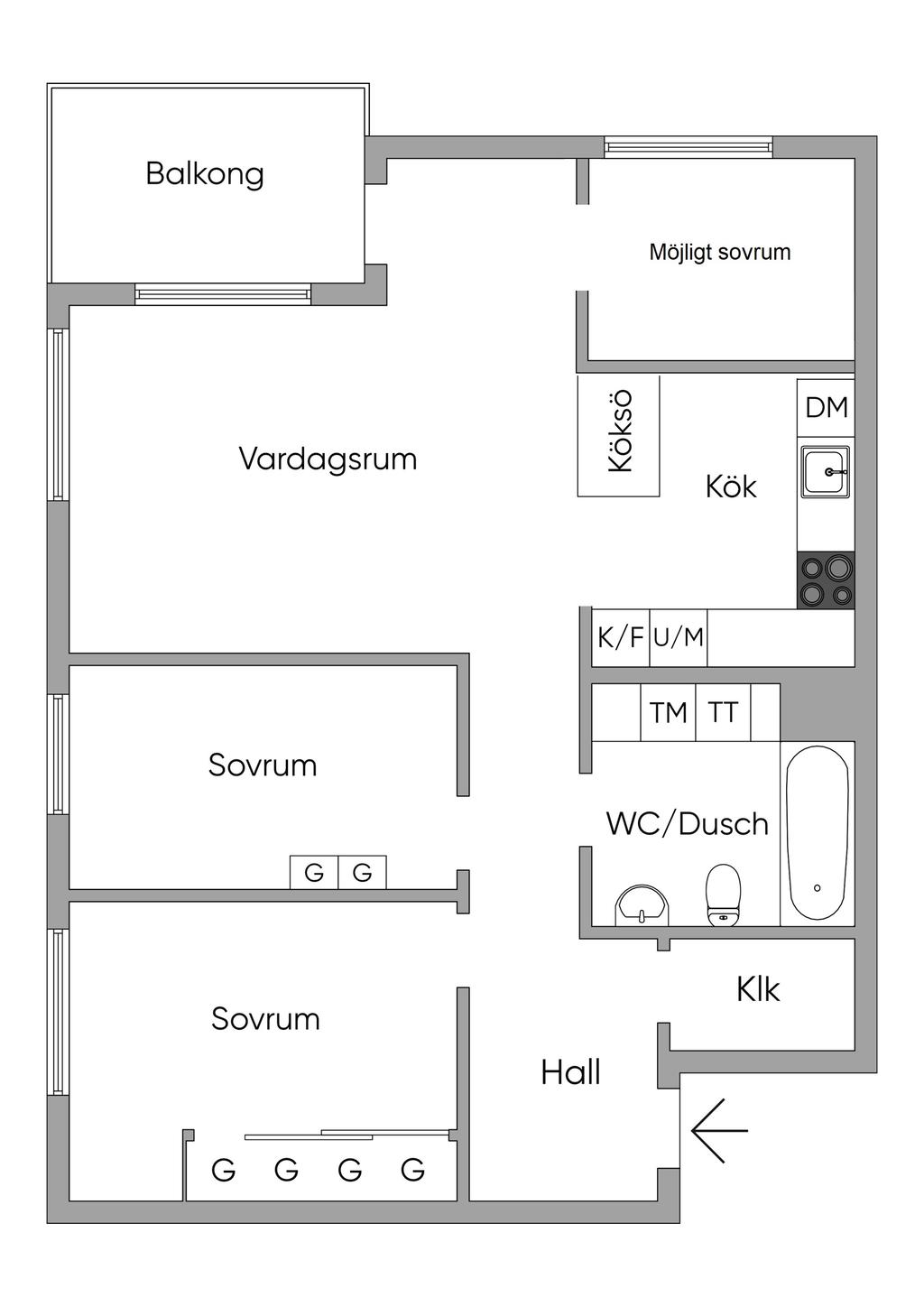 Alternativ planlösning
