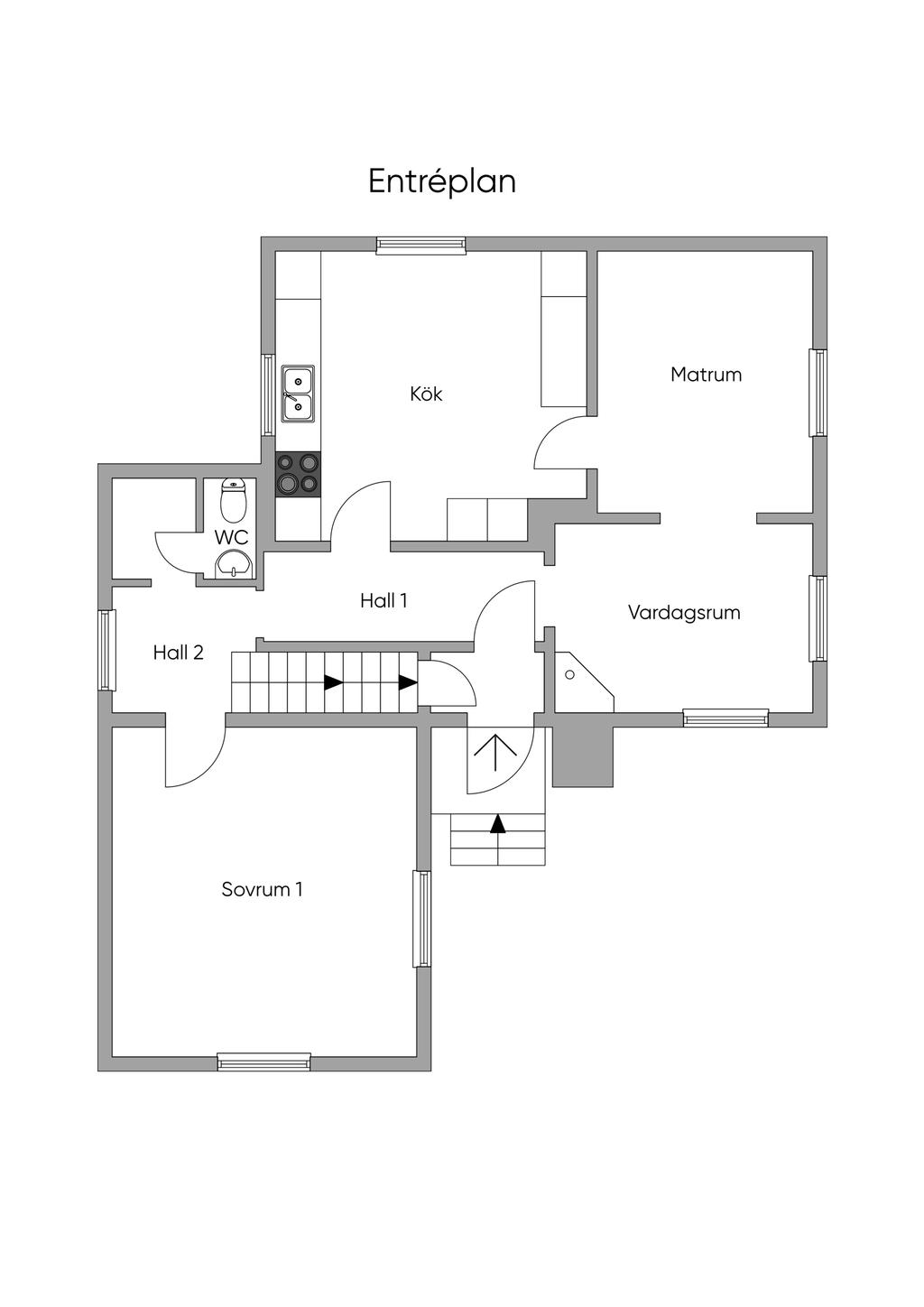 Planlösning entréplan