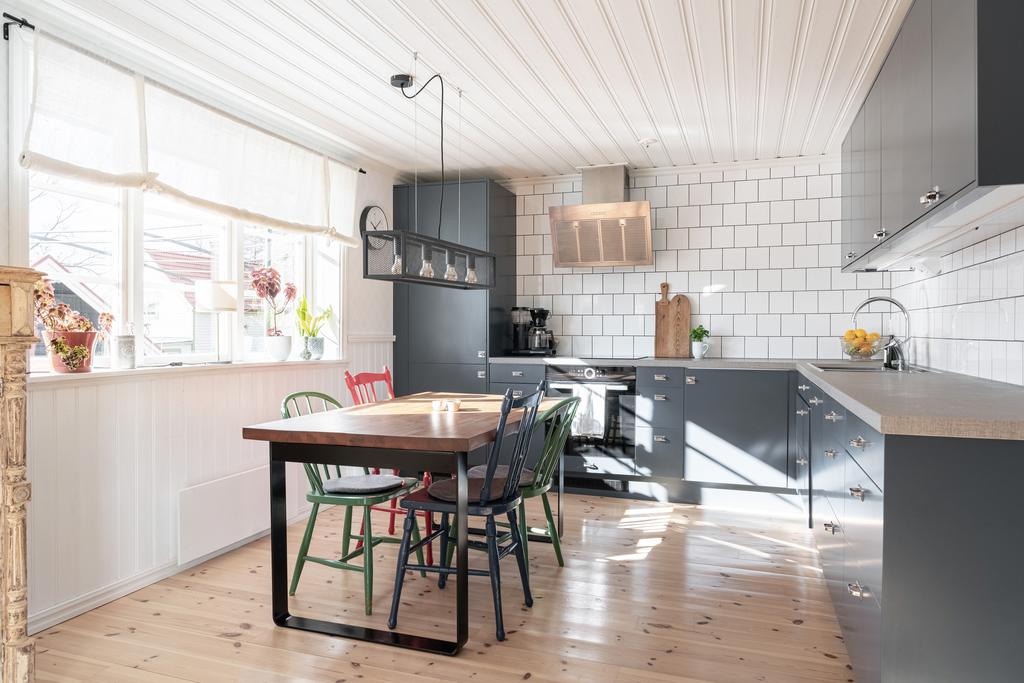 Renoverat kök med matplats