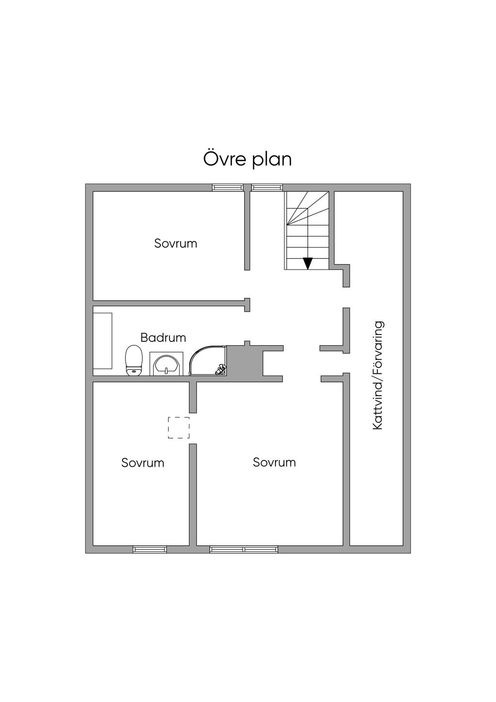Planlösning övervåning