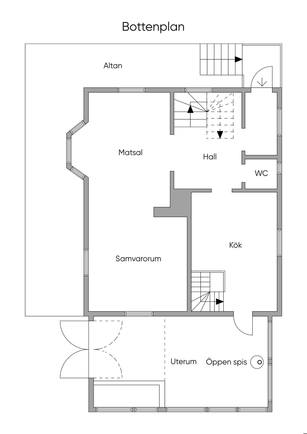 Planlösning nedervåning
