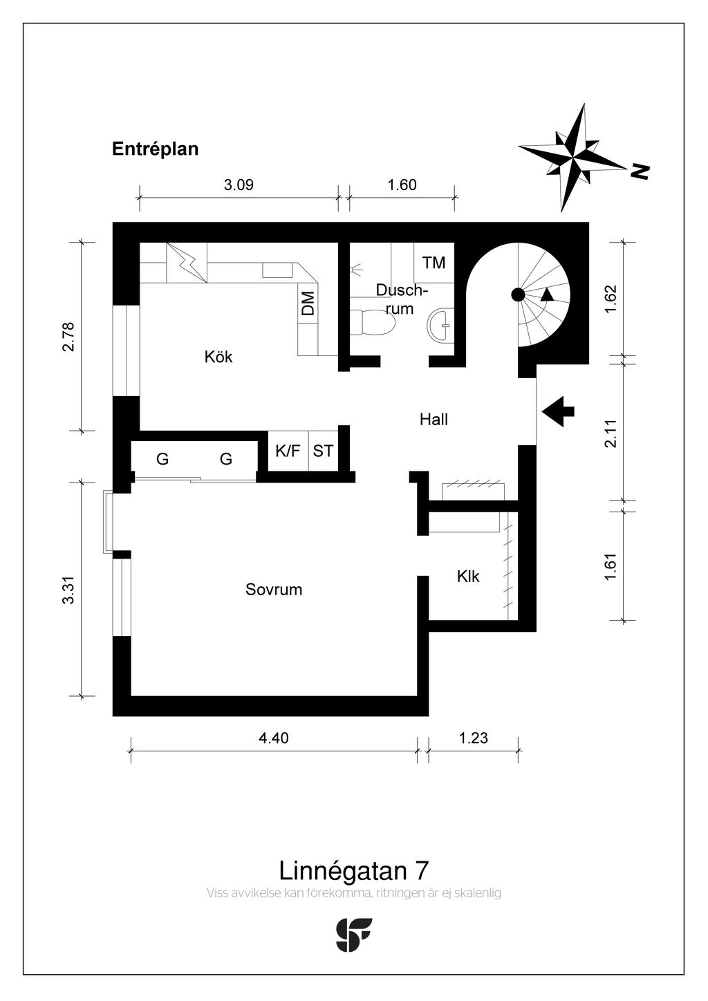 Planritning övervåning