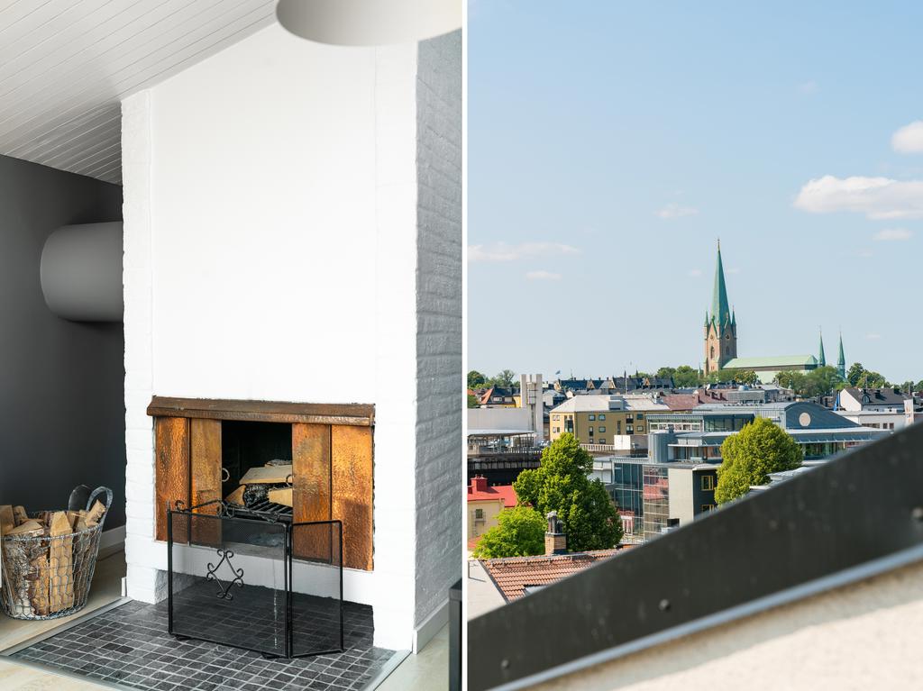 Öppen spis - utsikt mot Domkyrkan