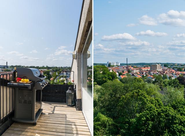Högts upp med terrass! 