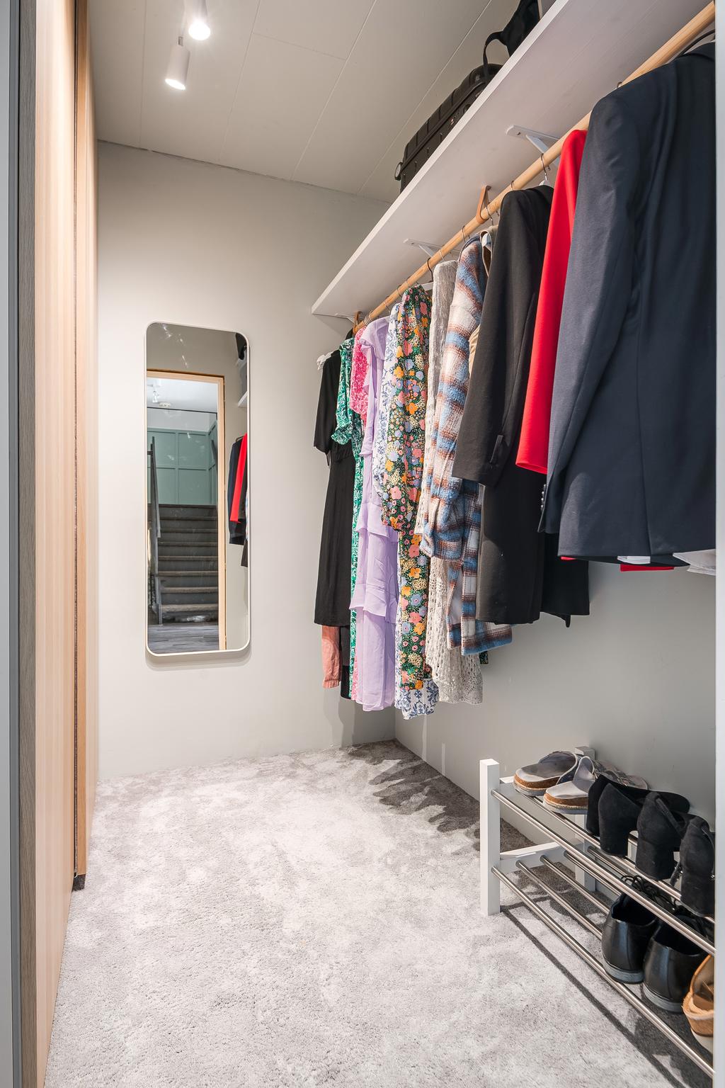 Walk-in closet. 