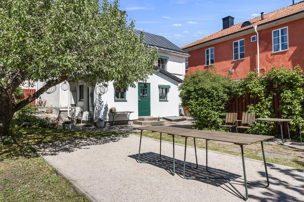 Innergård med äppelträd
